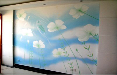 藤县画墙绘怎么画好白云的蓬松感？