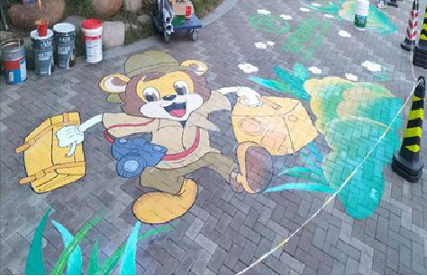 藤县夏季画地面彩绘会遇到的问题