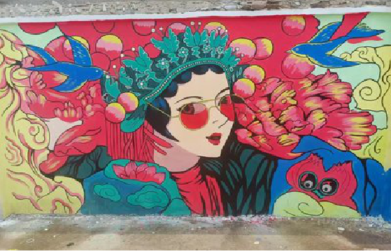 藤县墙体彩绘-网红墙