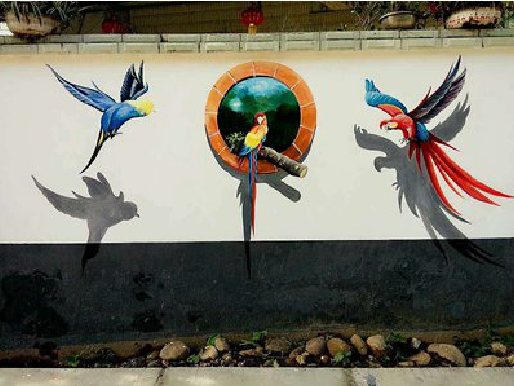 藤县视觉错位-3D墙绘设计