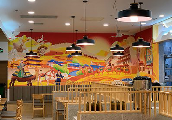 藤县商业空间彩绘介绍。